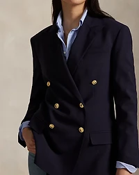 Double-Breasted Wool-Blend Blazer