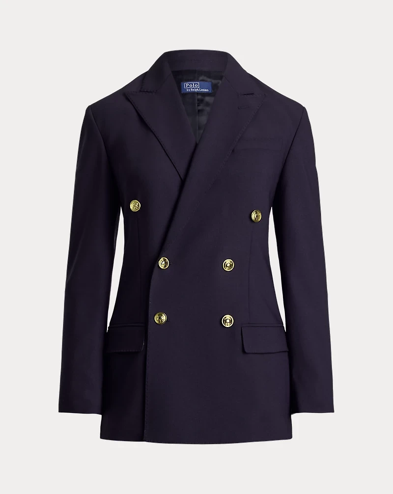 Double-Breasted Wool-Blend Blazer