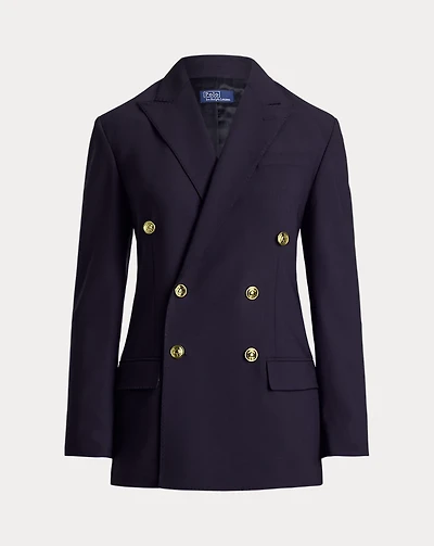 Double-Breasted Wool-Blend Blazer