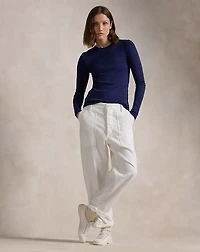 Slim Fit Cotton Long-Sleeve Tee