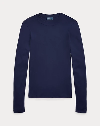 Slim Fit Cotton Long-Sleeve Tee