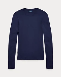 Slim Fit Cotton Long-Sleeve Tee