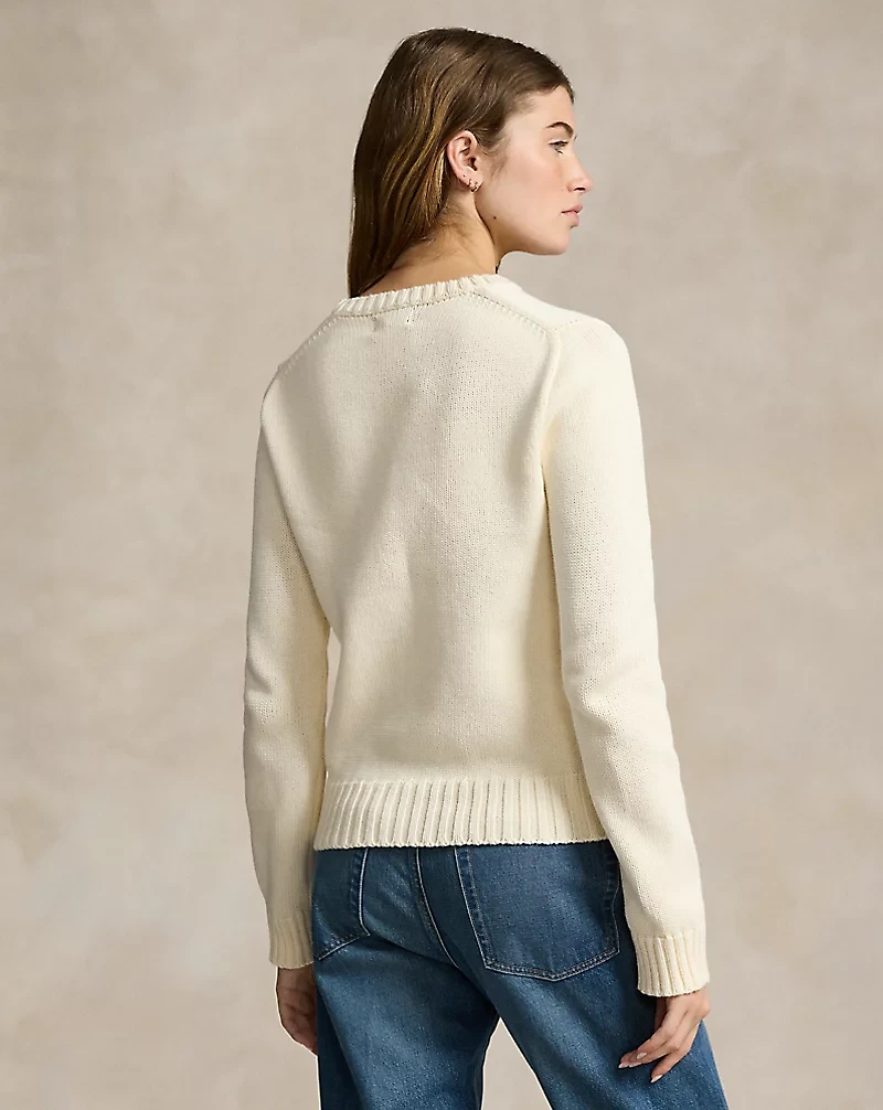 Flag Cotton Crewneck Sweater