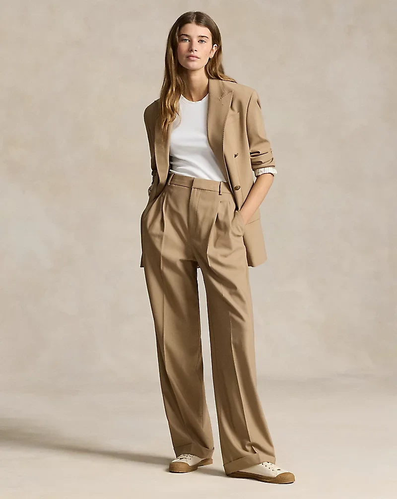 Wool-Blend Wide-Leg Pant