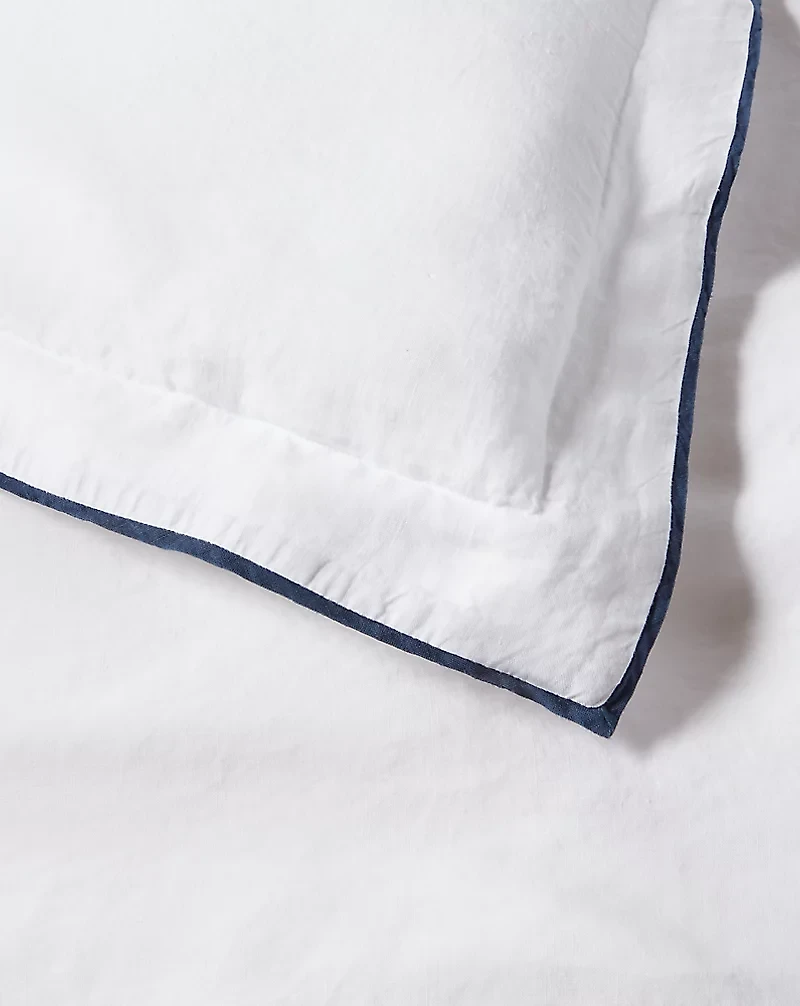 RL Linen Contrast Duvet Cover