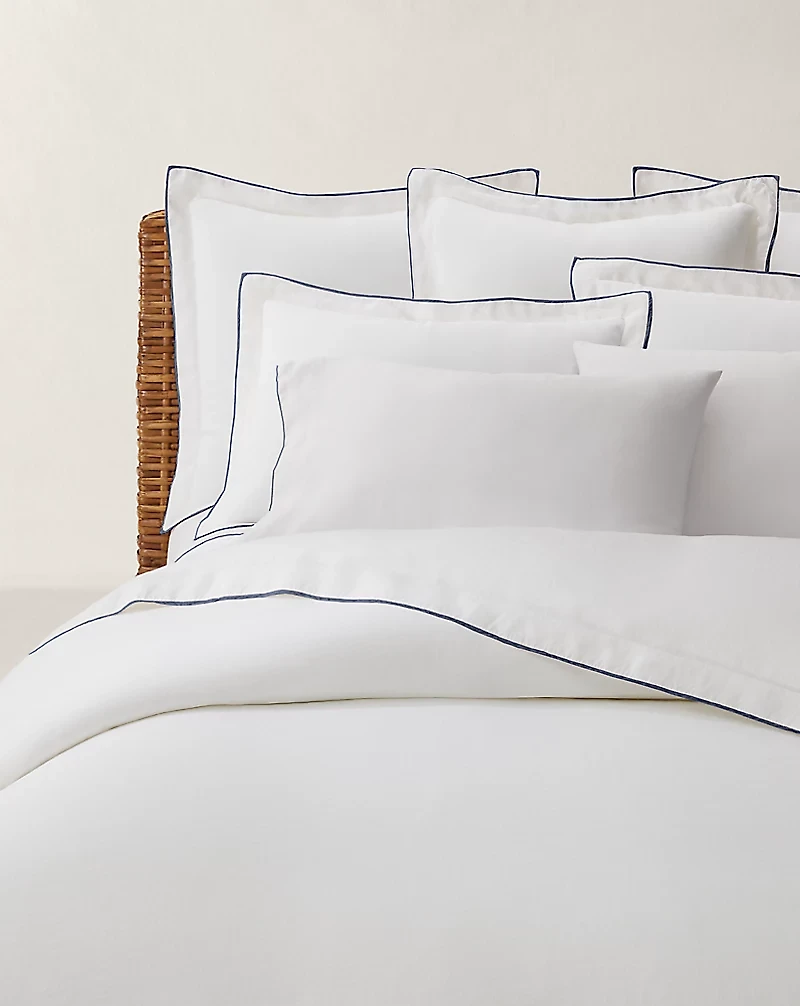 RL Linen Contrast Duvet Cover