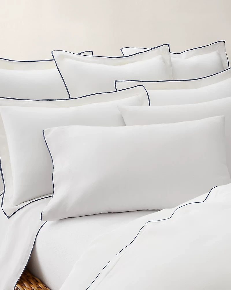 RL Linen Contrast Duvet Cover