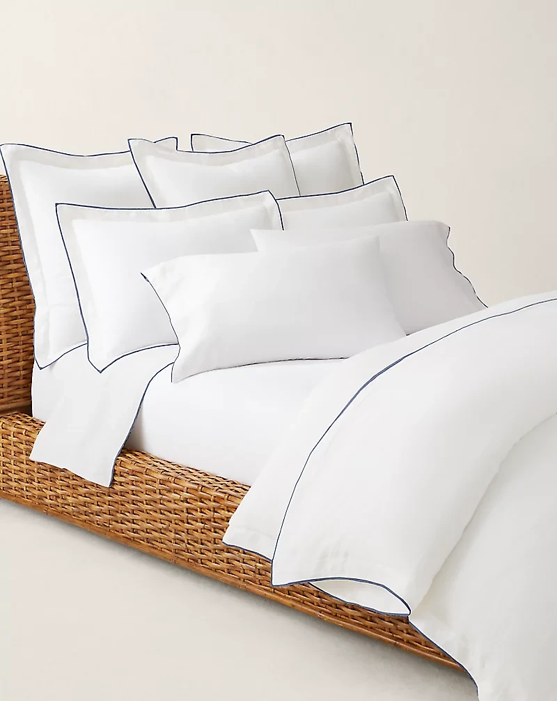 RL Linen Contrast Duvet Cover