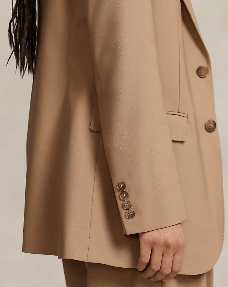 Stretch Wool-Blend Blazer