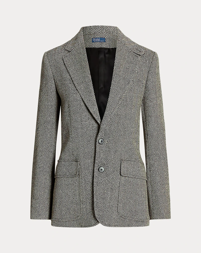 Herringbone Linen-Blend Blazer