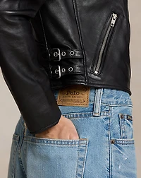 Sheepskin Leather Moto Jacket