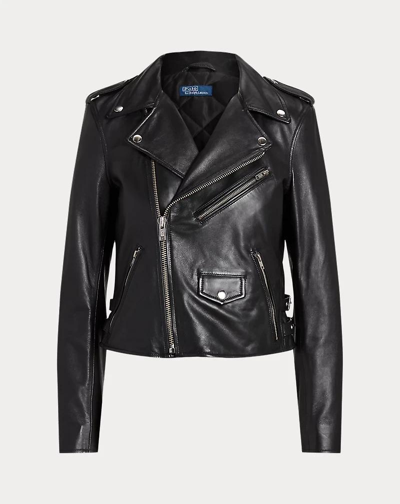 Sheepskin Leather Moto Jacket