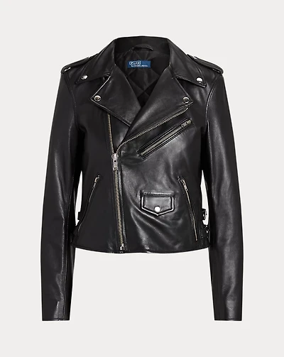 Sheepskin Leather Moto Jacket