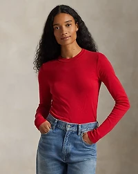 Slim Fit Cotton Long-Sleeve Tee