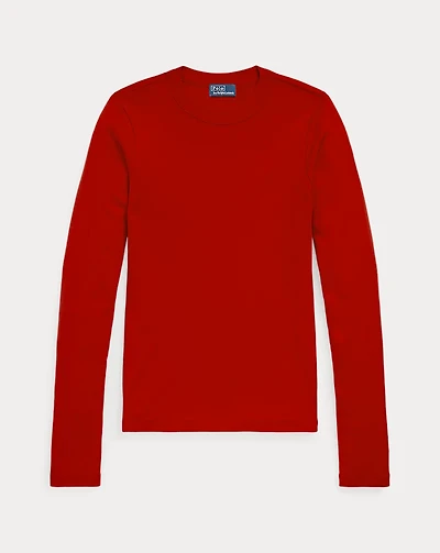 Slim Fit Cotton Long-Sleeve Tee