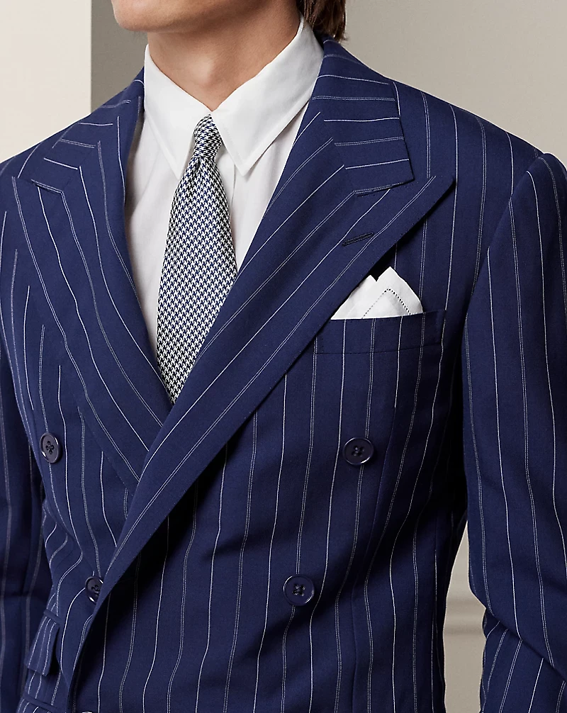 Ralph Handmade Striped Wool Suit Jacket 