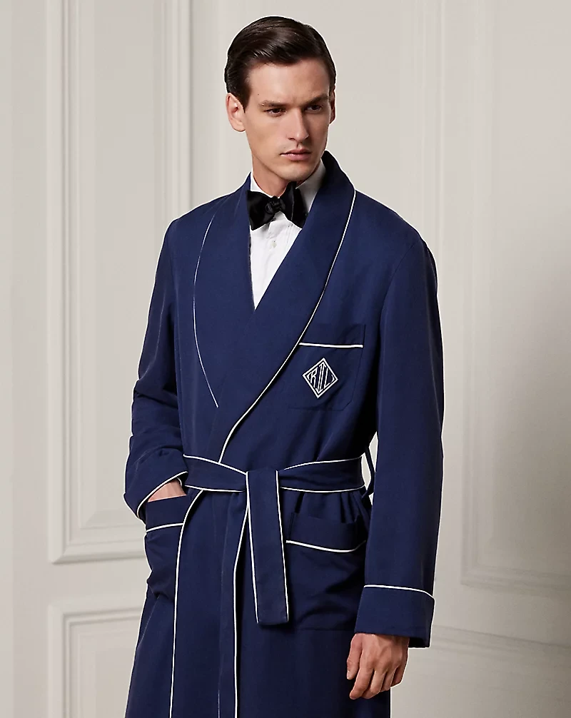 Monogram Silk Twill Robe
