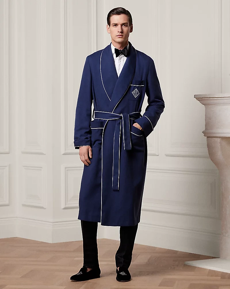 Monogram Silk Twill Robe