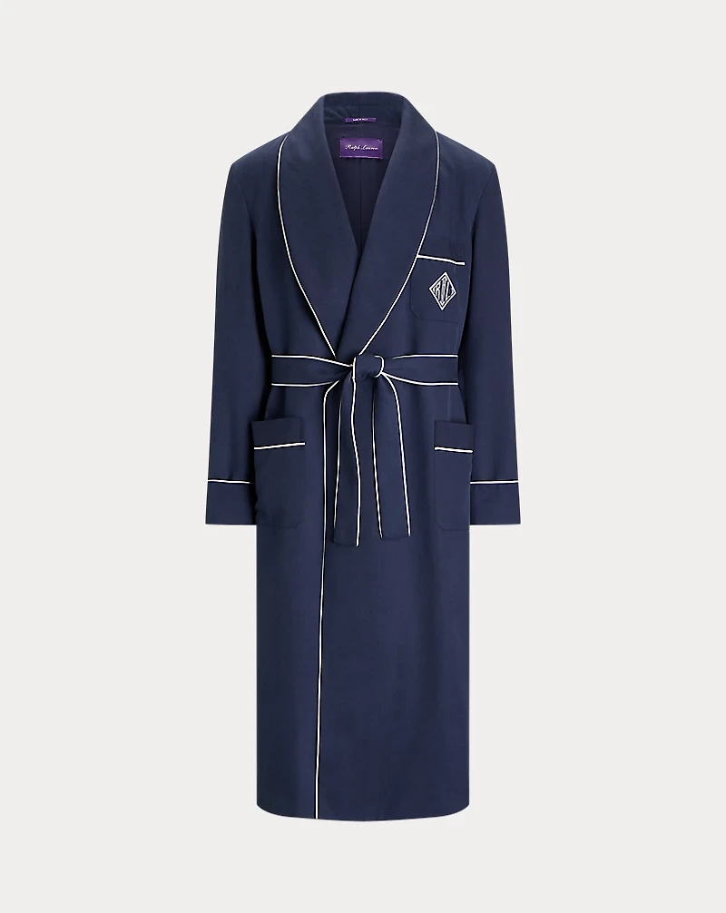 Monogram Silk Twill Robe