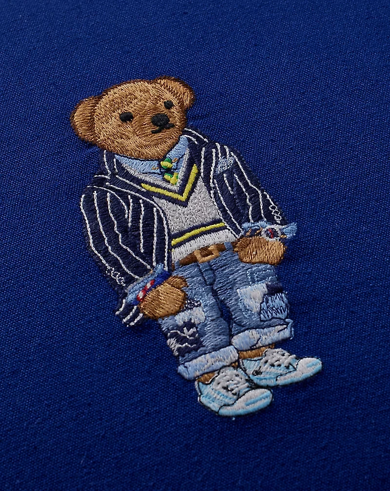 Cricket Polo Bear Throw Pillow