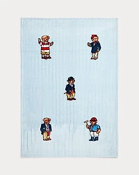 Teddy Bear Stripe Throw Blanket