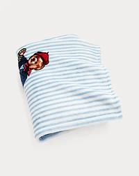 Teddy Bear Stripe Throw Blanket