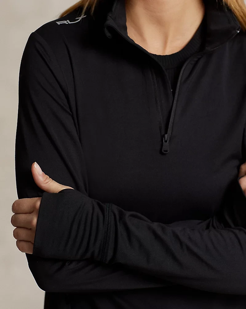 Stretch Jersey Quarter-Zip Pullover