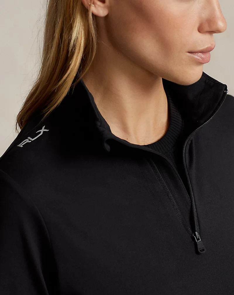 Stretch Jersey Quarter-Zip Pullover