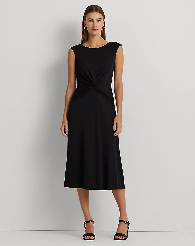 Twist-Front Jersey Dress