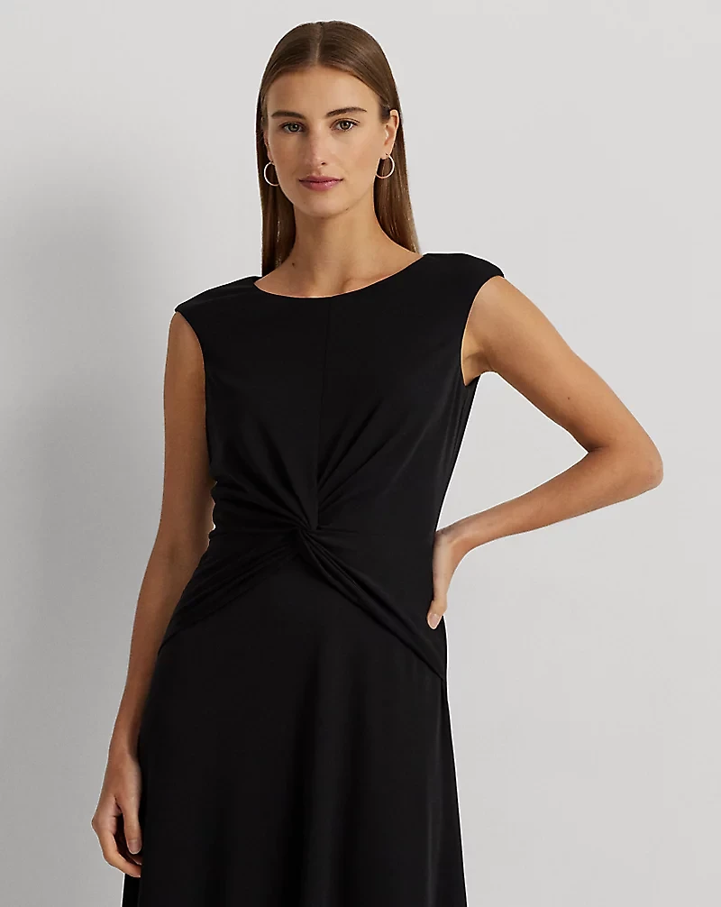 Twist-Front Jersey Dress