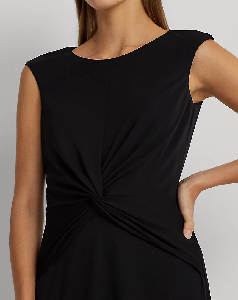 Twist-Front Jersey Dress