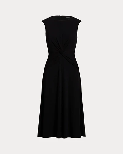 Twist-Front Jersey Dress