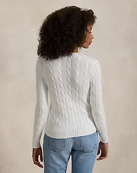 Cable-Knit Cotton Crewneck Sweater