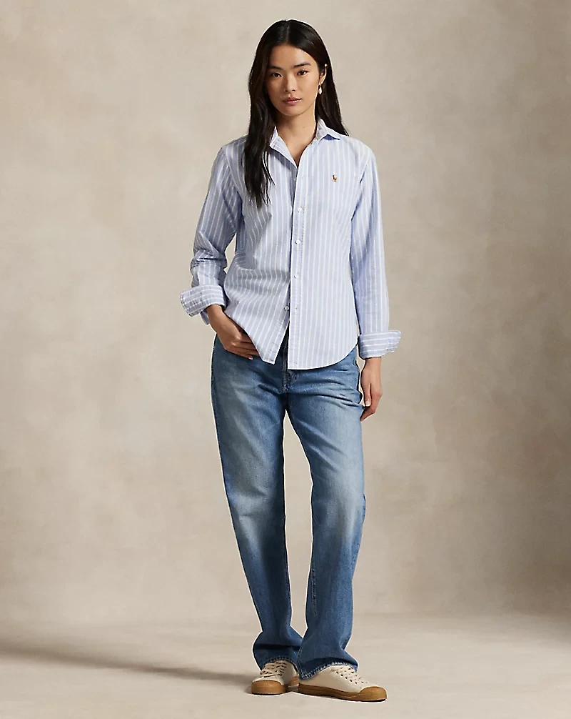 Slim Fit Striped Oxford Shirt