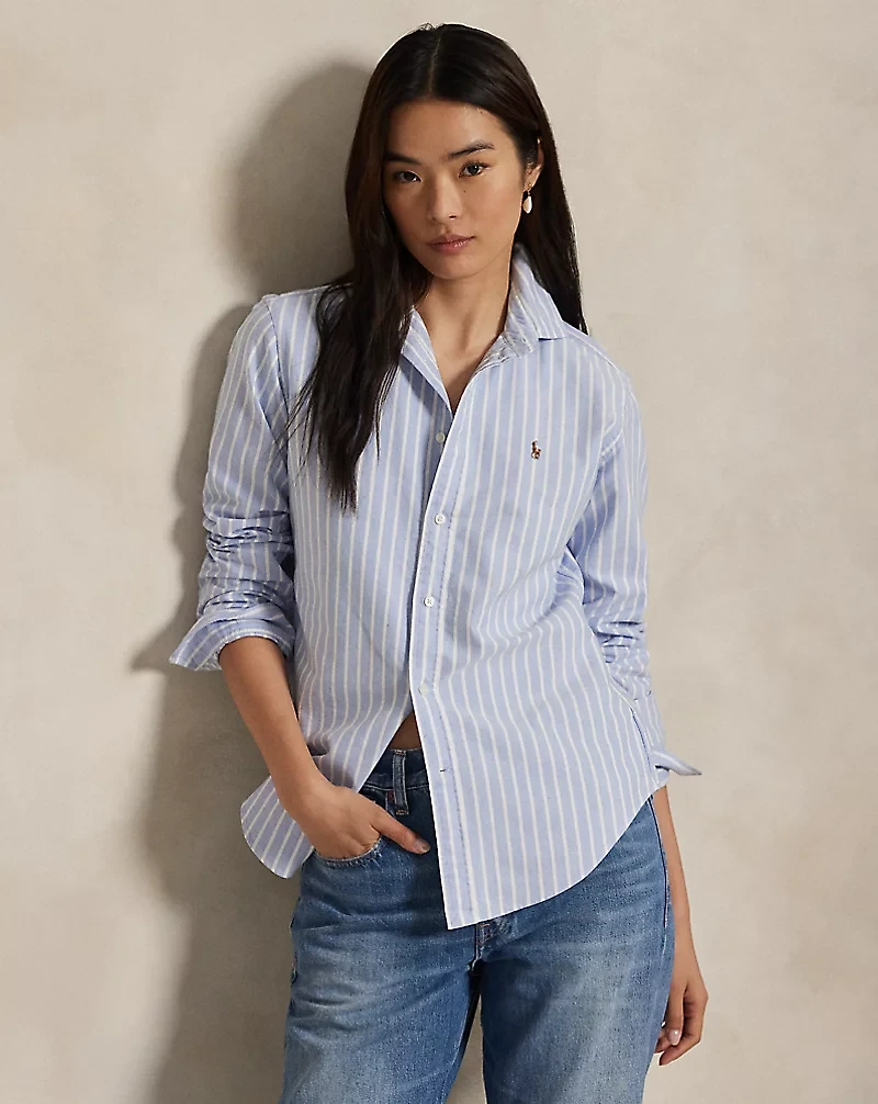 Slim Fit Striped Oxford Shirt