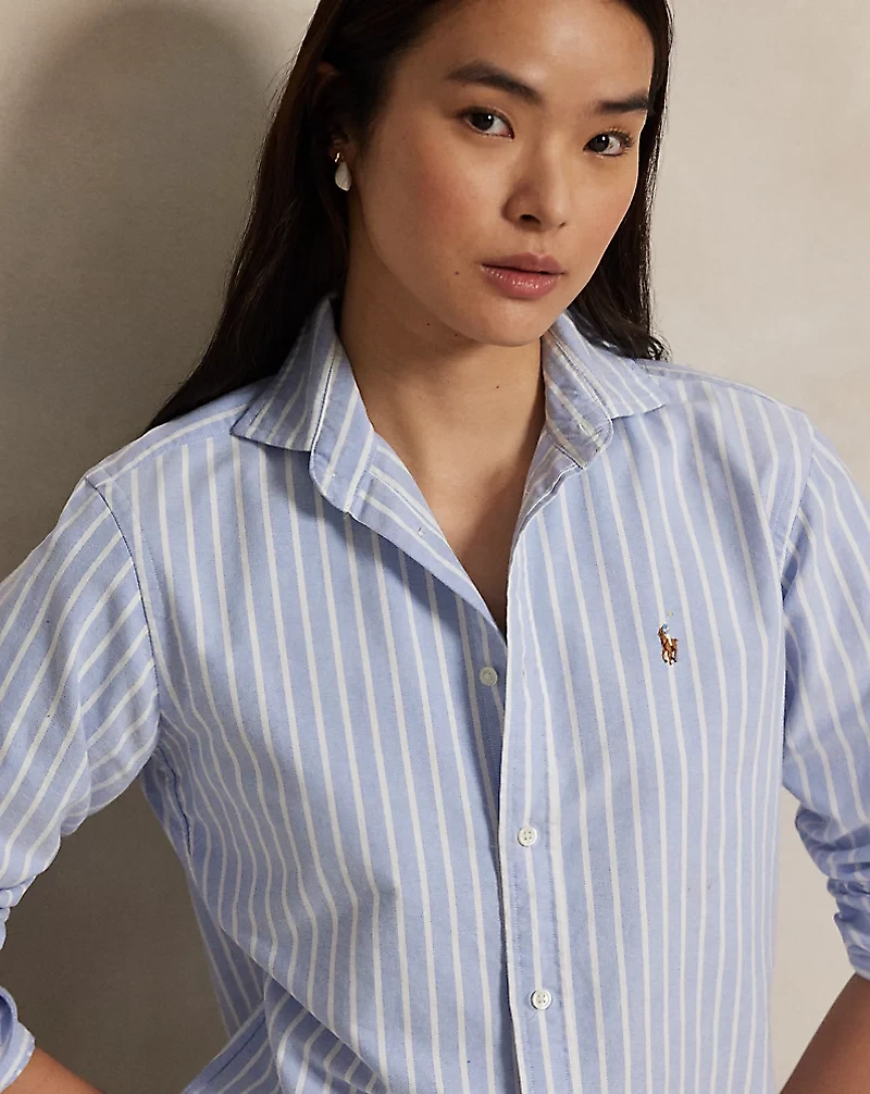 Slim Fit Striped Oxford Shirt