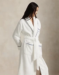 Logo Shawl-Collar Bath Robe