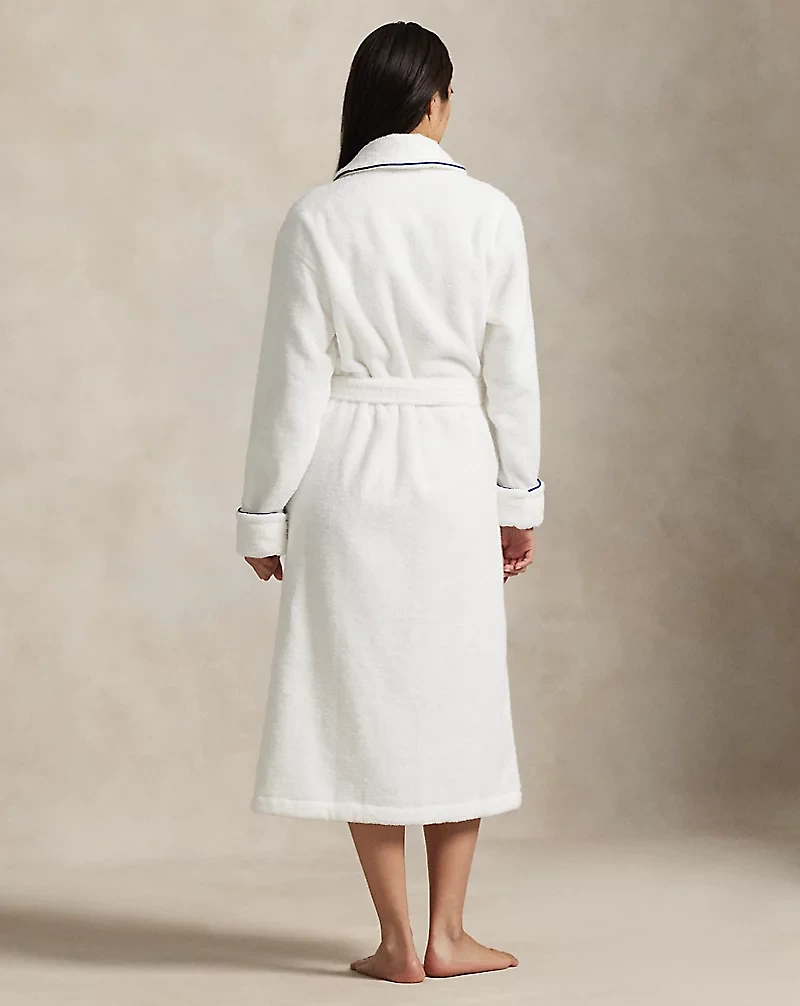 Logo Shawl-Collar Bath Robe