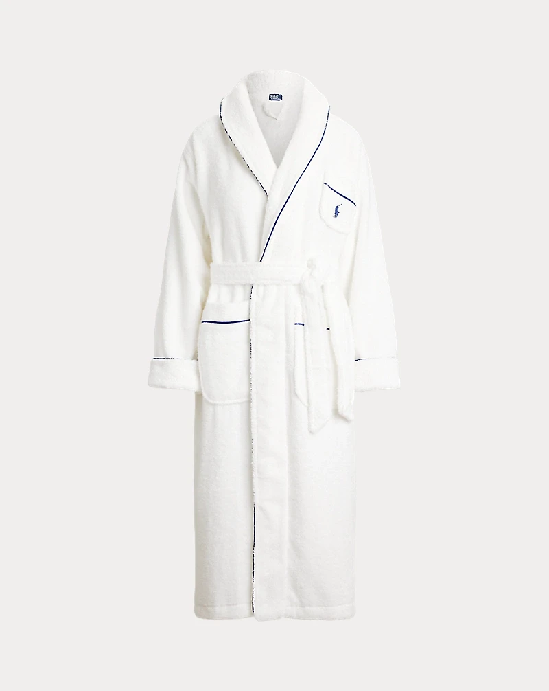 Logo Shawl-Collar Bath Robe