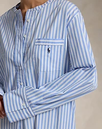 Striped Poplin Sleep Shirt
