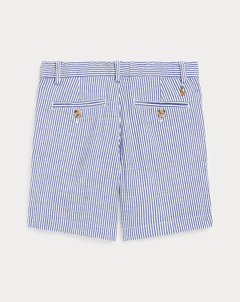 Stretch Cotton Seersucker Short