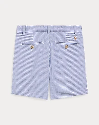 Stretch Cotton Seersucker Short