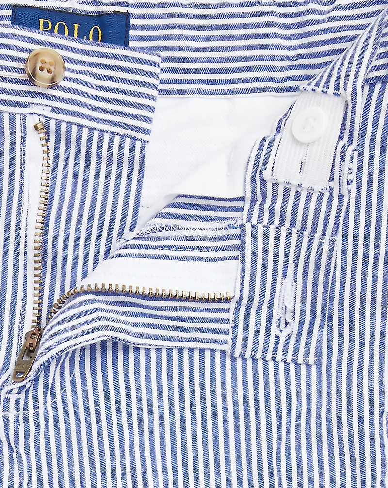 Stretch Cotton Seersucker Short