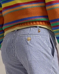 Stretch Cotton Seersucker Short