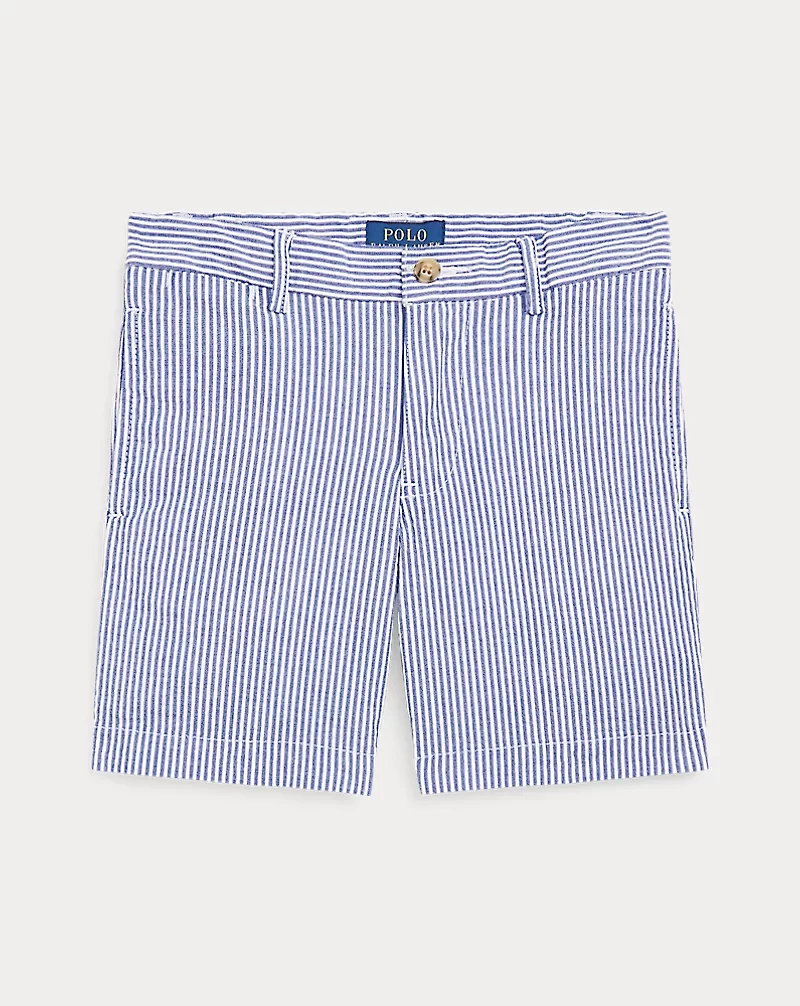 Stretch Cotton Seersucker Short