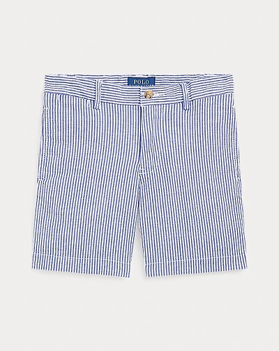 Stretch Cotton Seersucker Short