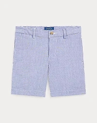 Stretch Cotton Seersucker Short