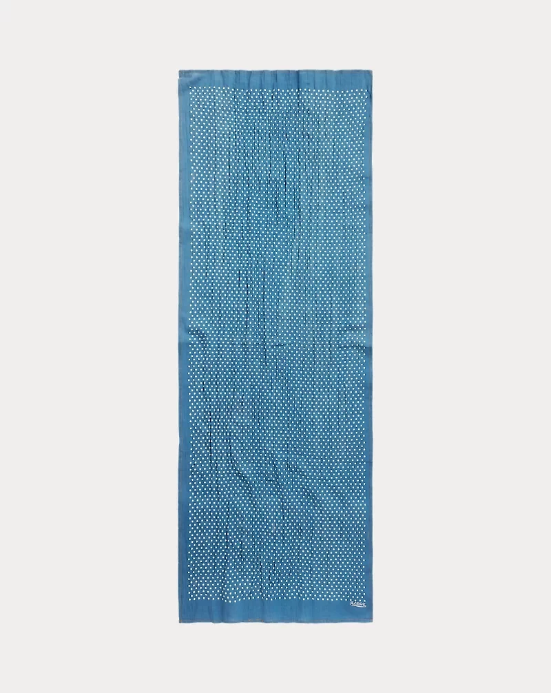 Polka-Dot Cotton Scarf