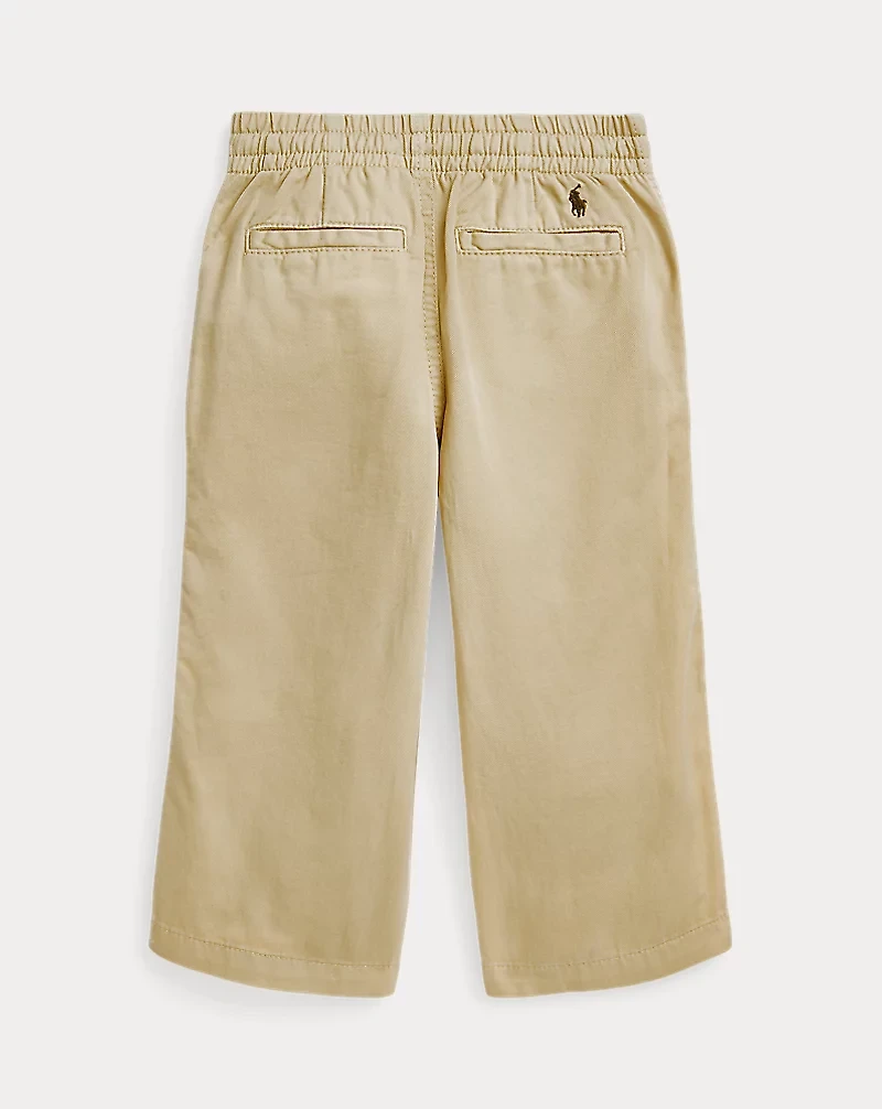 Cotton Twill Wide-Leg Pant