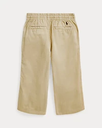 Cotton Twill Wide-Leg Pant